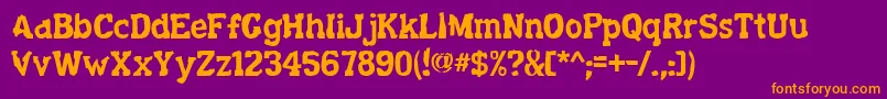 Decaying ffy Font – Orange Fonts on Purple Background