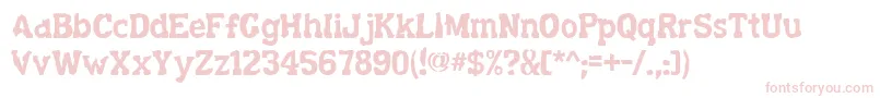 Decaying ffy Font – Pink Fonts on White Background