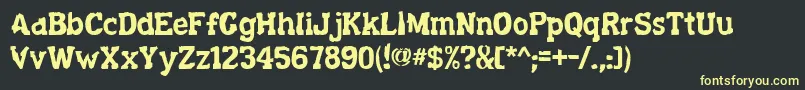 Decaying ffy Font – Yellow Fonts on Black Background