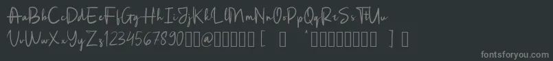 Rotterdam Font – Gray Fonts on Black Background