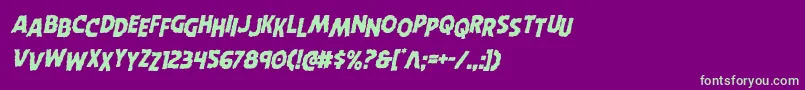 Horroweenstagital Font – Green Fonts on Purple Background