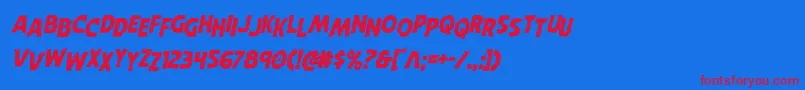 フォントHorroweenstagital – 赤い文字の青い背景