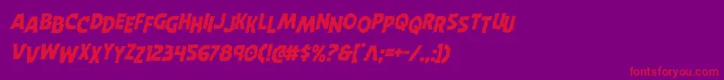 Horroweenstagital Font – Red Fonts on Purple Background