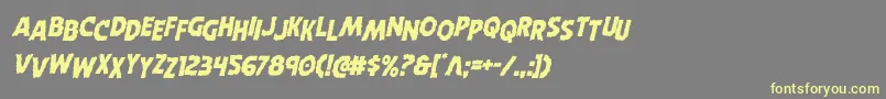 Horroweenstagital Font – Yellow Fonts on Gray Background