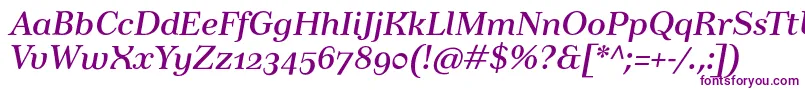 Шрифт TusartextosfItalic – фиолетовые шрифты на белом фоне