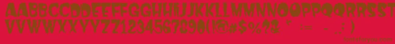 Dread Font – Brown Fonts on Red Background