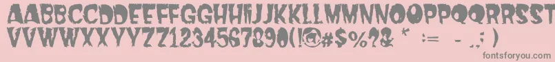 Dread Font – Gray Fonts on Pink Background