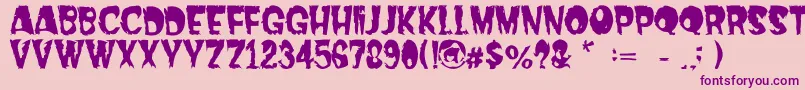 Dread Font – Purple Fonts on Pink Background