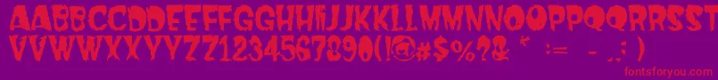 Dread Font – Red Fonts on Purple Background