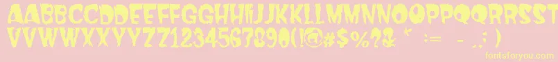 Dread Font – Yellow Fonts on Pink Background