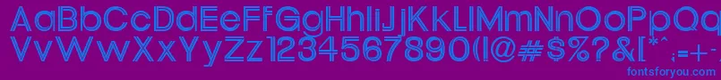 Tahitelbait-Schriftart – Blaue Schriften auf violettem Hintergrund