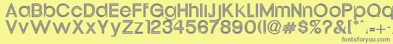 Tahitelbait Font – Gray Fonts on Yellow Background