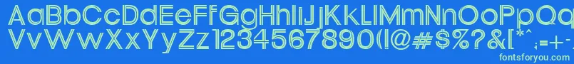 Tahitelbait Font – Green Fonts on Blue Background