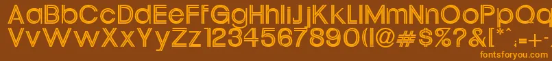 Tahitelbait Font – Orange Fonts on Brown Background