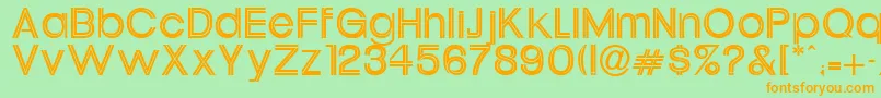 Tahitelbait Font – Orange Fonts on Green Background