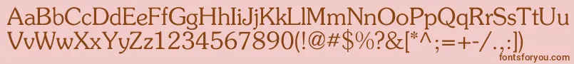 Flickner Font – Brown Fonts on Pink Background