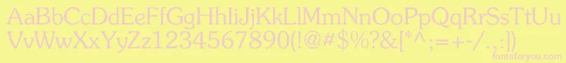 Flickner Font – Pink Fonts on Yellow Background