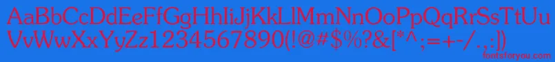 Flickner Font – Red Fonts on Blue Background