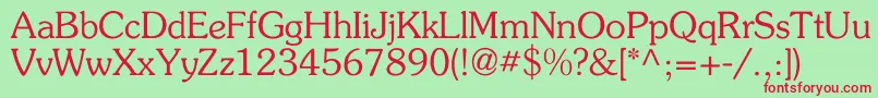 Flickner Font – Red Fonts on Green Background