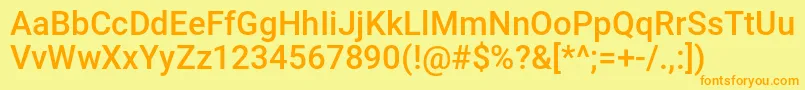 Monofonto Font – Orange Fonts on Yellow Background