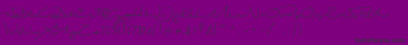 BiloxiScript-Schriftart – Schwarze Schriften auf violettem Hintergrund