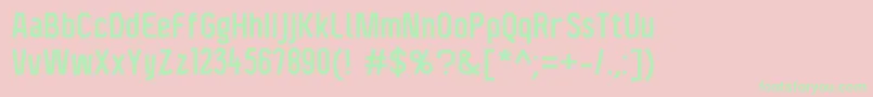 F4aagentconddemi Font – Green Fonts on Pink Background