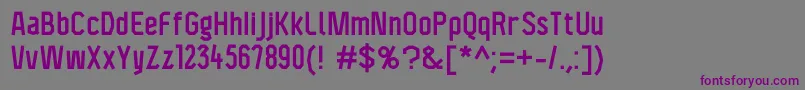 F4aagentconddemi Font – Purple Fonts on Gray Background