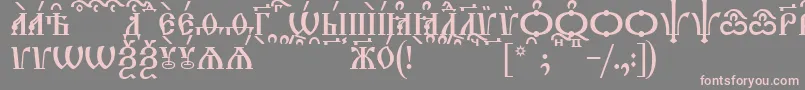 TriodionCapsKucs Font – Pink Fonts on Gray Background