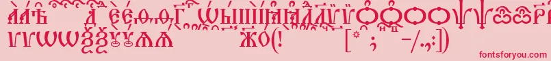 TriodionCapsKucs Font – Red Fonts on Pink Background
