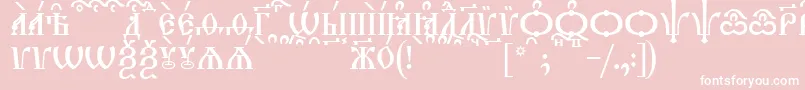 TriodionCapsKucs Font – White Fonts on Pink Background