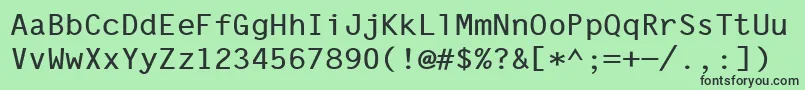 LetterGothicLine Font – Black Fonts on Green Background