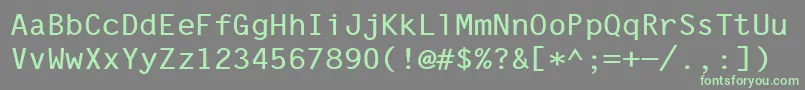 Шрифт LetterGothicLine – зелёные шрифты на сером фоне