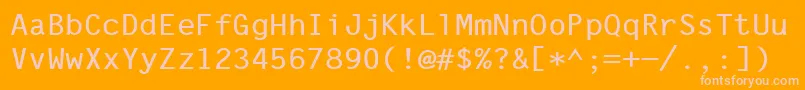 Шрифт LetterGothicLine – розовые шрифты на оранжевом фоне