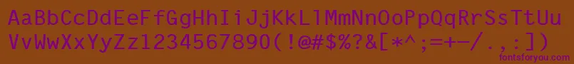 Шрифт LetterGothicLine – фиолетовые шрифты на коричневом фоне