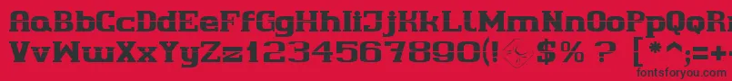 Cherif Font – Black Fonts on Red Background