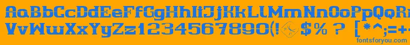 Cherif Font – Blue Fonts on Orange Background