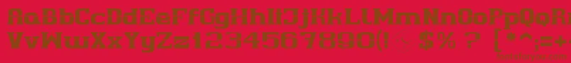 フォントCherif – 赤い背景に茶色の文字