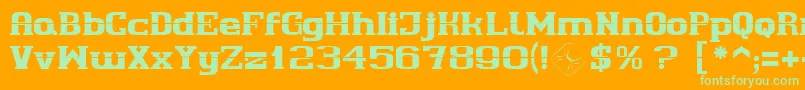 Cherif Font – Green Fonts on Orange Background