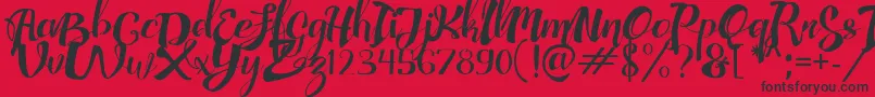 AdefebiaFreeFont Font – Black Fonts on Red Background