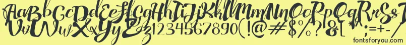 AdefebiaFreeFont Font – Black Fonts on Yellow Background