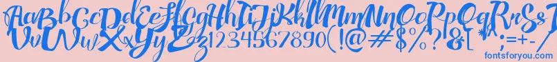 AdefebiaFreeFont Font – Blue Fonts on Pink Background