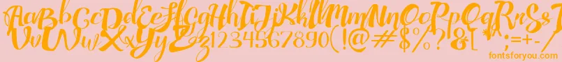 AdefebiaFreeFont Font – Orange Fonts on Pink Background