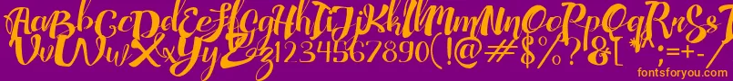 AdefebiaFreeFont Font – Orange Fonts on Purple Background