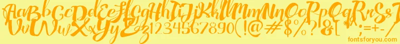 AdefebiaFreeFont Font – Orange Fonts on Yellow Background