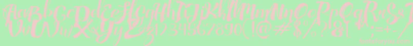 AdefebiaFreeFont Font – Pink Fonts on Green Background