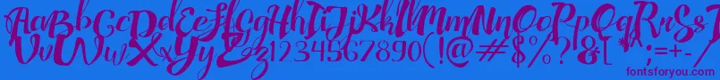 AdefebiaFreeFont Font – Purple Fonts on Blue Background