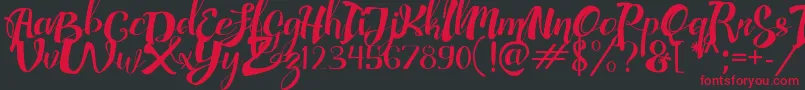 AdefebiaFreeFont Font – Red Fonts on Black Background