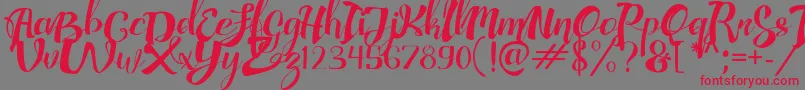 AdefebiaFreeFont Font – Red Fonts on Gray Background