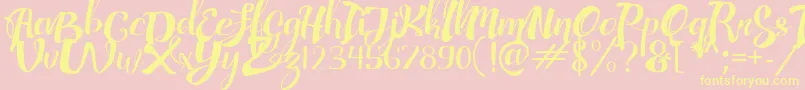 AdefebiaFreeFont Font – Yellow Fonts on Pink Background