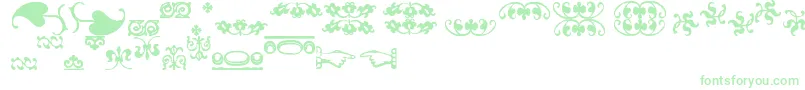 ImFellFlowers2 Font – Green Fonts on White Background